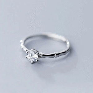 Anillo Brillante Eterno - Plata Ley con Circonia